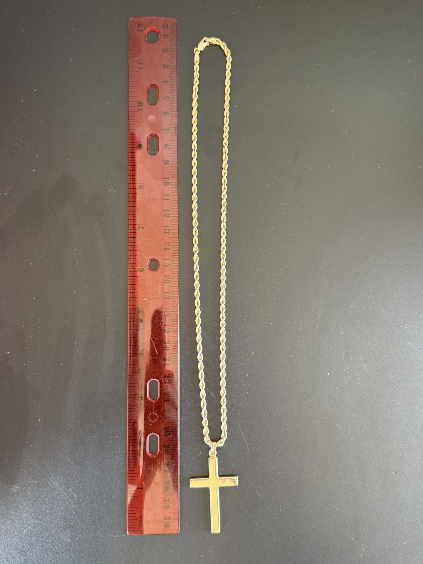 10K 18” Gold Chain with Cross Pendant