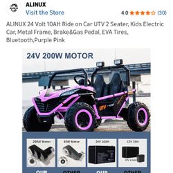 24 volt Ride On Car- Electric