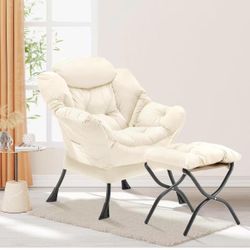 Lazy Chair with Folding Ottoman