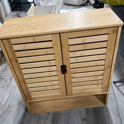 Bamboo Bathroom Wall Mounted Cabinet