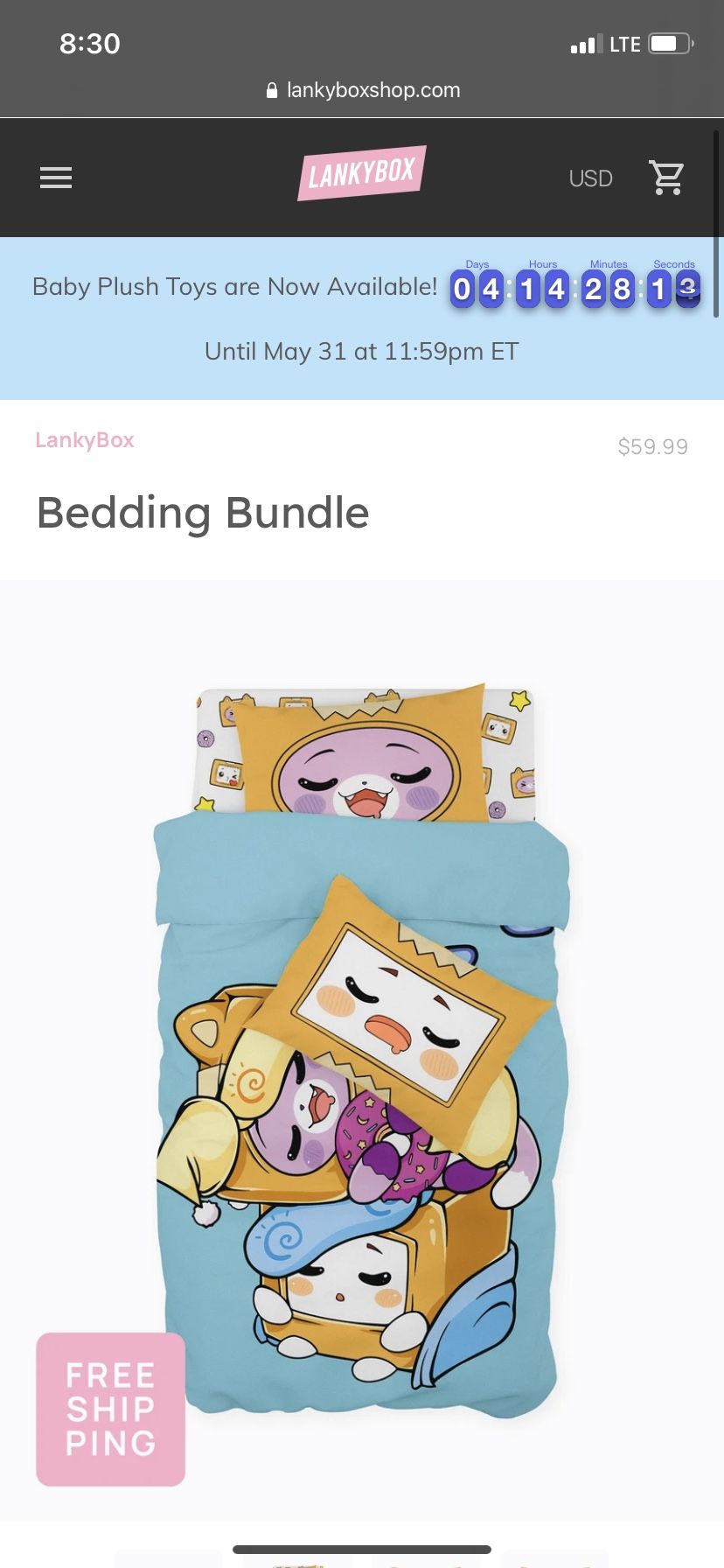 Twin Size Bedding Bundle (Lankybox)