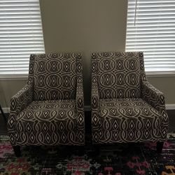 Set Of Accent Chairs With Matching Cushion Covers