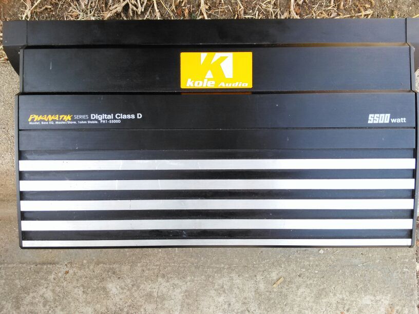 Kole audio 5500 watt amplifier 200 amp certified excellent working