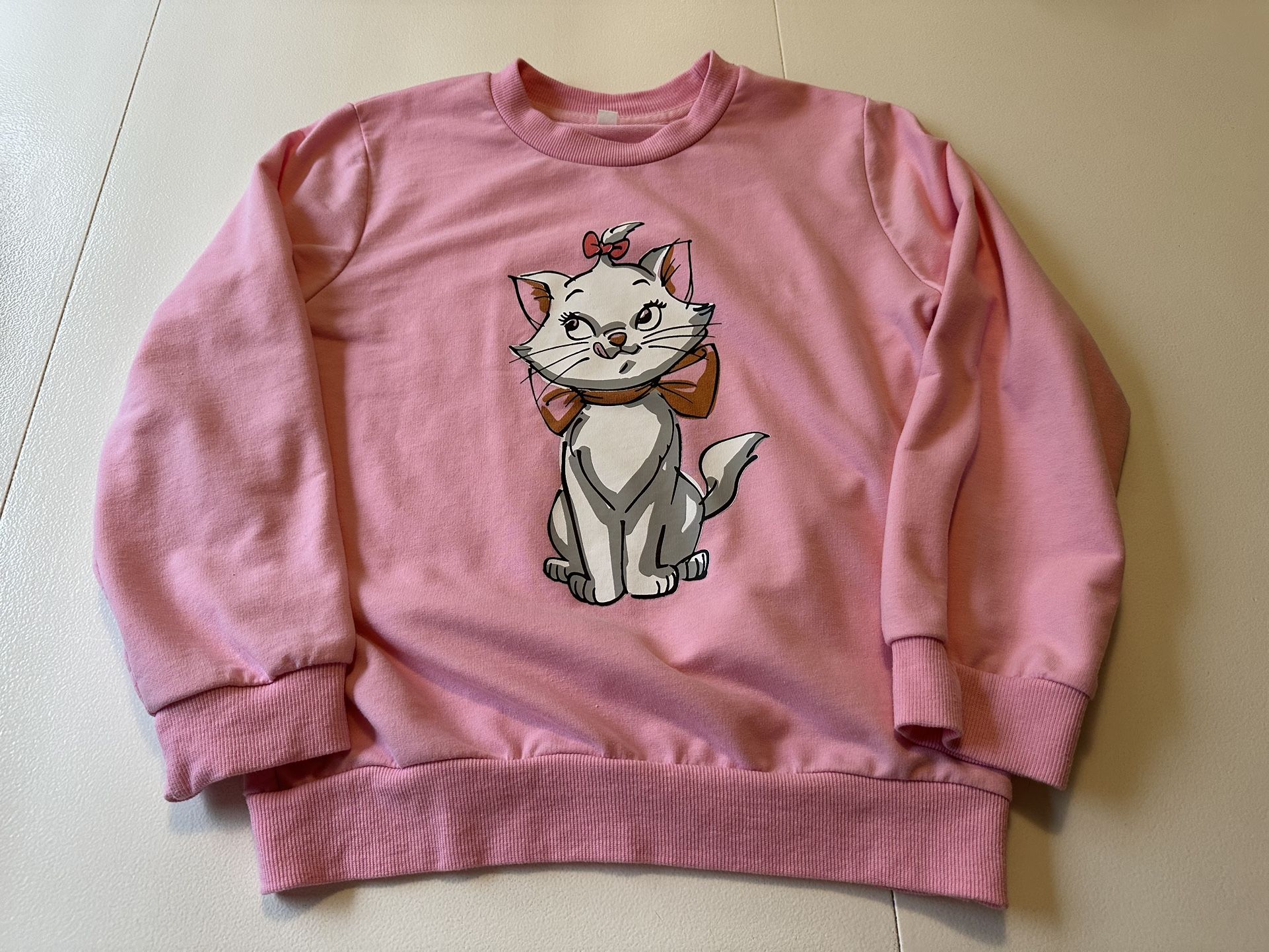 Girls Size 10 Aristocats Sweater, Worn Once. 