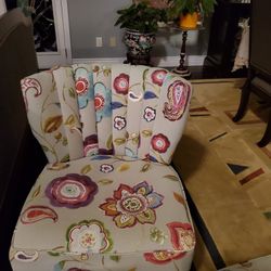 Lindley Floral Fabric Accent Chairs