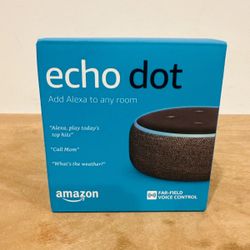 Amazon Echo Dot (3rd Gen) Alexa Smart Speaker - Charcoal Black Brand New Sealed