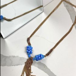Beaded Chain Necklace - Fashion - Gold Chain