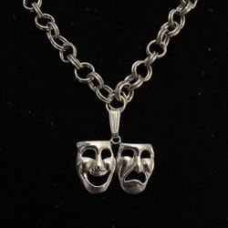 Theatrical Masks (Smile now cry later) Necklace