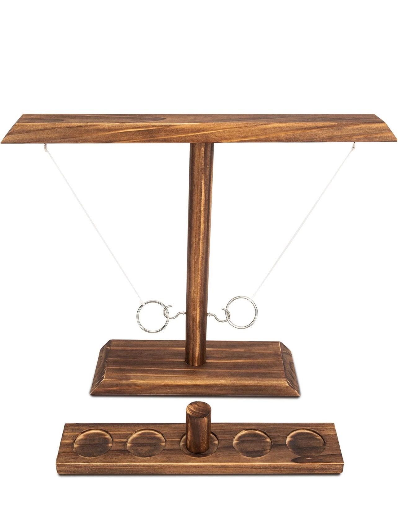 BRAND NEW IN BOX NEW Ring Toss Games for Adults, Yard Games, Patio Decor, Outdoor Indoor Games, Wooden Hook and Ring Game for Bars, Home, Party, 15.7"