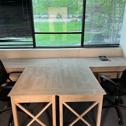 Office furniture 8 L shape desk + conference table