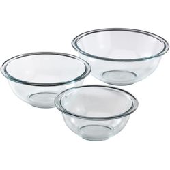 Pyrex 3 Pc Mixing Bowls