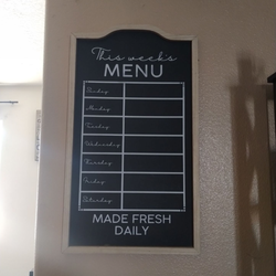 Menu chalkboard $15