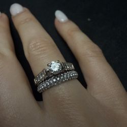 Wedding and Engagement Ring Set (Shane Co) — Size 5