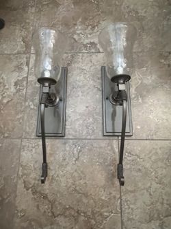 Exterior lights with seeded glass