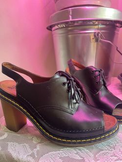 Vintage (early 2000’s) Dr. Martens Tara peep toe heels