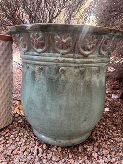 Large Glazed Ceramic Planter Pot