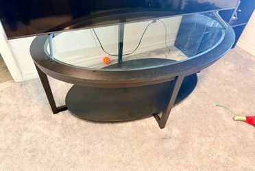 Glass top coffee table
