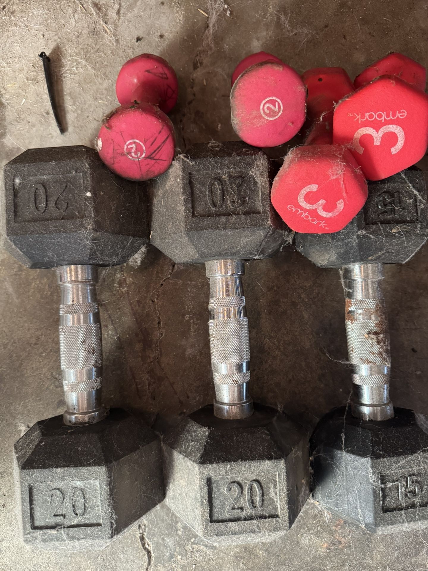 Dumbbell weights 3lbs 2lbs 15lbs 20lbs 30lbs