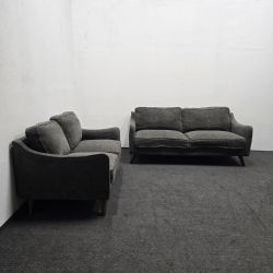 Can Deliver! Gray Two Piece Sofa Set Couch