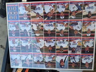 1999 LA Dodgers Baseball Card Uncut Sheet