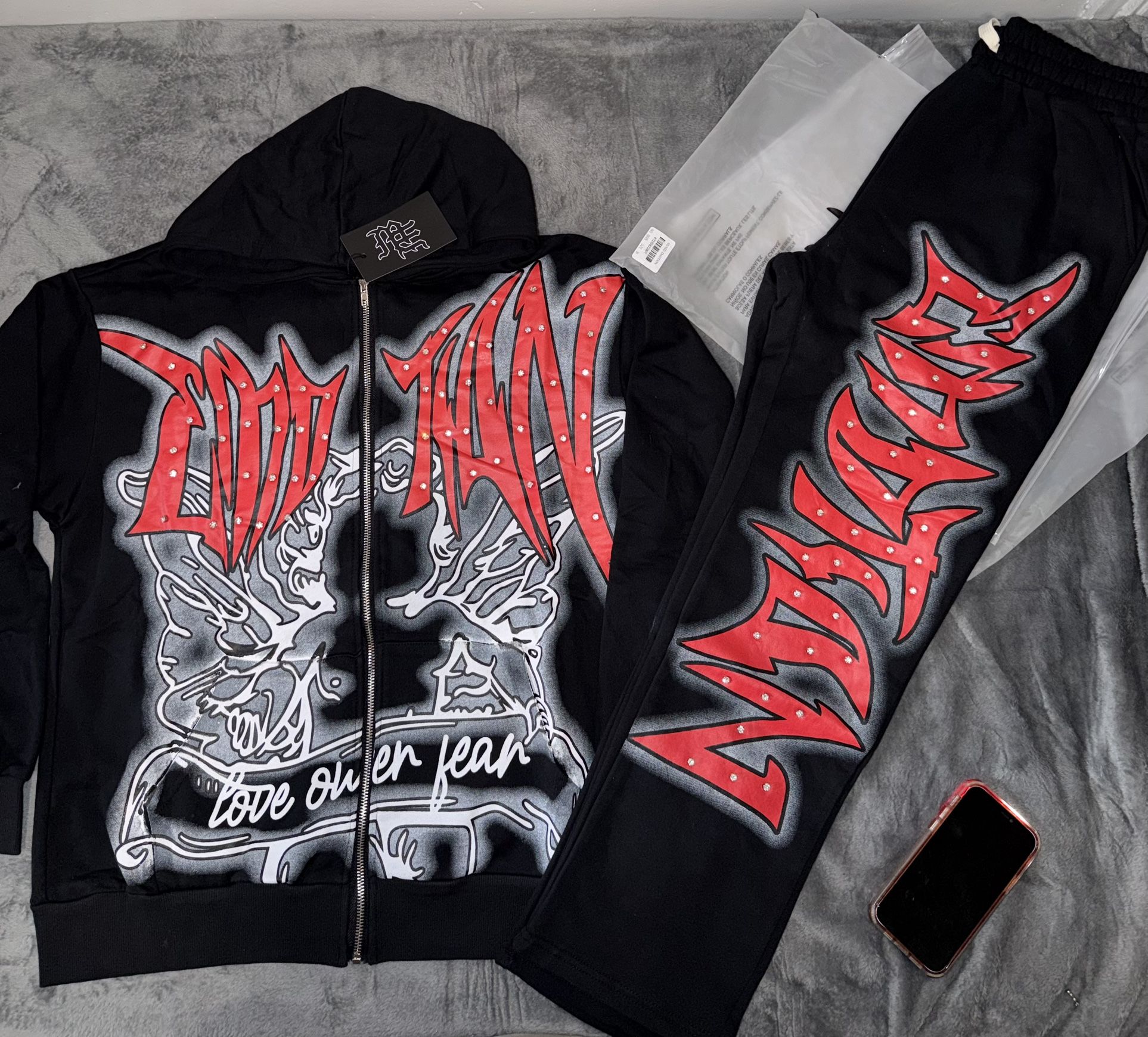 MIXED EMOTION SWEAT SUIT NEW!