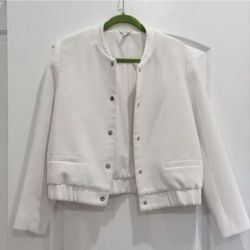Calvin Klein - Women's White Bomber Jacket