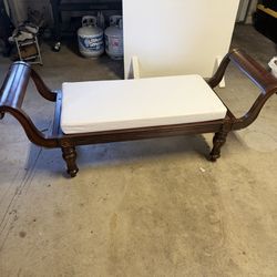 Vintage Bed End And Chaise