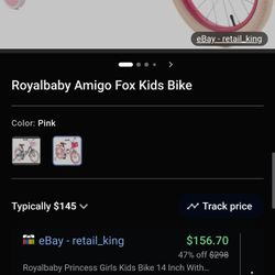Pink Bike With Training Wheels