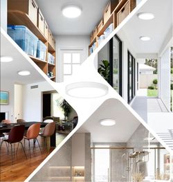 LED Flush Mount Ceiling Light, 7 Inch Dimmable LED Ceiling Light Fixture 15W 100W Equivalent, 1200LM 5000K Daylight White Ultra Thin Flat Led Lights f