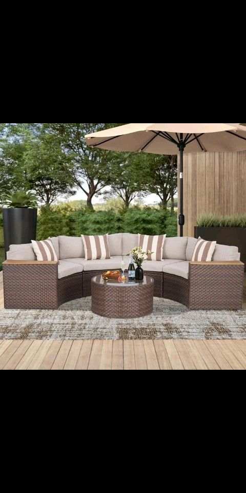 Brand New Patio Set Inside Boxes Curved Patio Furniture Set Around The Patio Furniture Brand New Outdoor Furniture 🆕🚎🛺🚎🆕