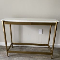 White And Gold Table (For Tv’s, Etc)