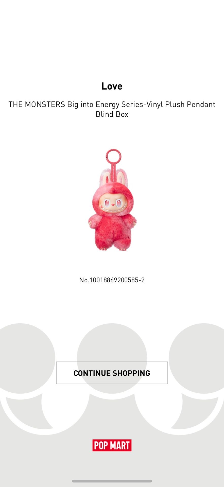 POP Mart The Monster Big In Energy Love Red Authentic
