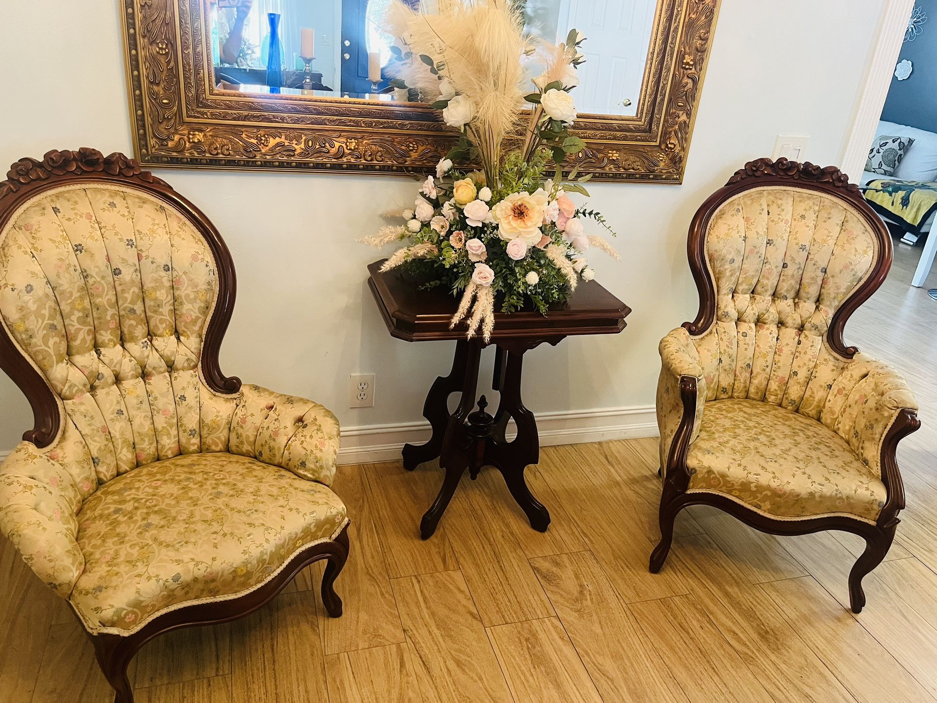 Vintage Chairs With Table Set