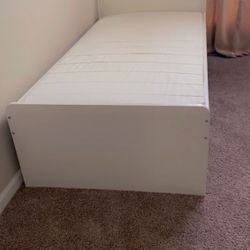 Twin Foam Mattress  With IKEA Bed Frame 