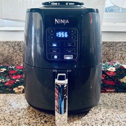 Ninja Air Fryer AF101 4 QT 4-in-1 Air Fry, Roast, Reheat, Dehydrate +Owners Manual & Recipe Booklet