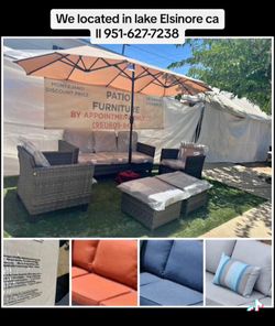 Patio furniture set umbrella not included