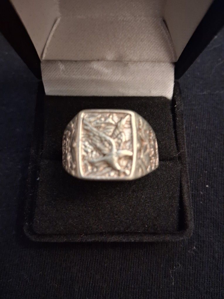 Silver Eagle Ring
