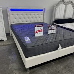New Queen Bed Frame With Mattress 