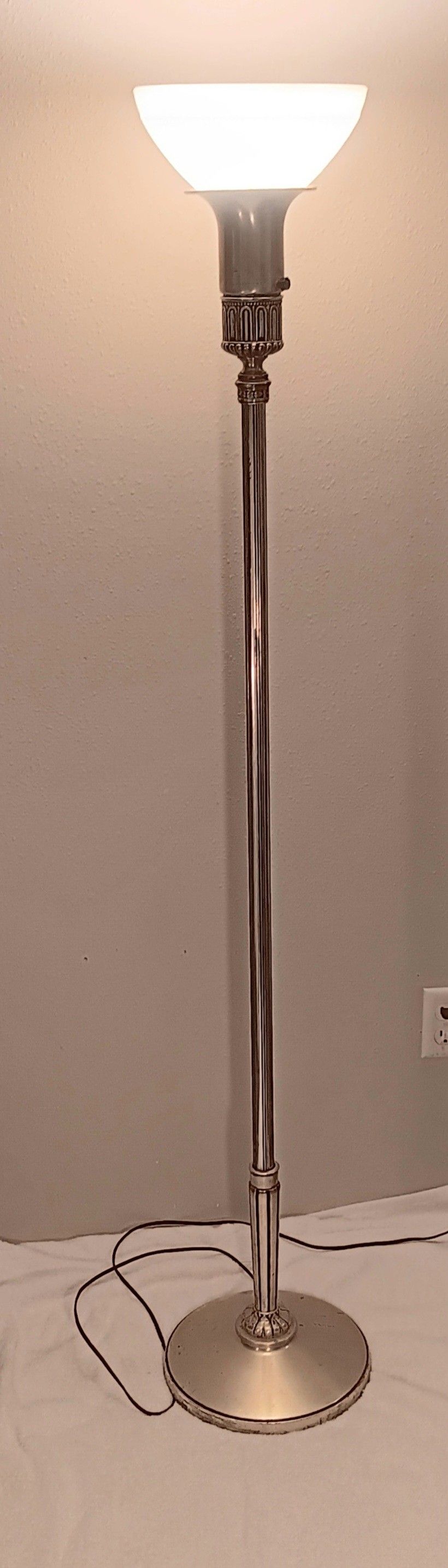 vintage mid century modern torchiere floor lamp