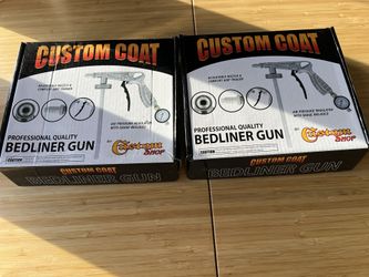 Custom Coat Professional Quality Bedliner Application Gun with Regulator - Fits 1 Liter U-Pol Raptor Bottles 