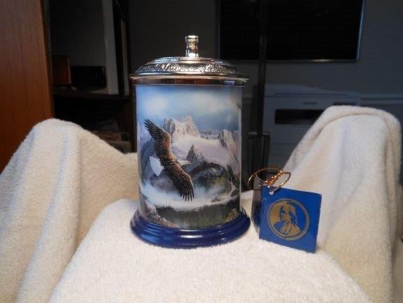Franklin Mint EAGLE OF THE LAST FRONTIER Collector Tankard by Ted Blaylock