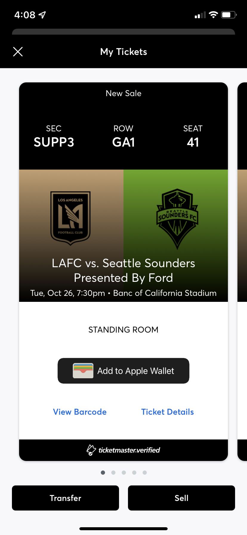 Lafc tickets ($25 Or Better Offer)