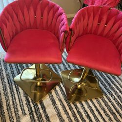 Barstools Pink Set Of 2 