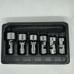 6 pc 1/4" Drive 6-Point Metric Flank Drive® Shallow Universal Socket Set
