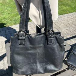 Coach Purse & Wallet - Black Leather $45