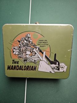 Mandalorian Lunch Box with Star Wars Gifts, Socks, Keychain, a Planter