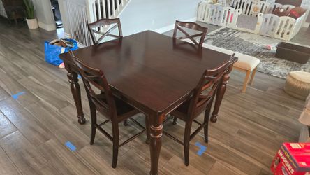 Ashley Counter Height Dining Table Set with 4 Chairs – Espresso