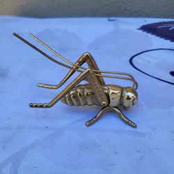 Vintage Brass Grasshopper / Cricket