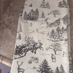 Bathroom Christmas Curtain 
