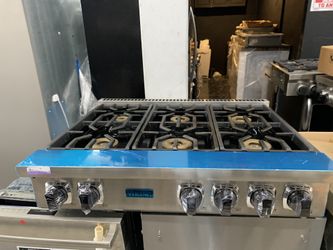 Viking 36” range top in stainless steel new open box